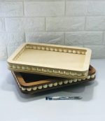 سینی مستطیل بزرگ طرح مهره