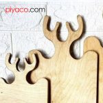 تخته گوشت چوبی مستطیل طرح گوزن