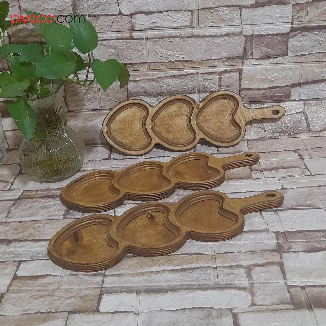 اردو خوری سه خانه قلبی دسته دار