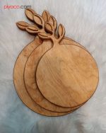 تخته گوشت گرد دسته برگی سه تایی