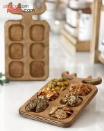 تخته سرو ویا شات چوبی شش خانه طرح گوزن