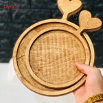 تخته سرو چوبی راکتی قلبی